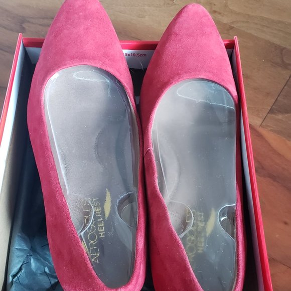 Aerosoles | Dark red suede heels NEW - Picture 3 of 8